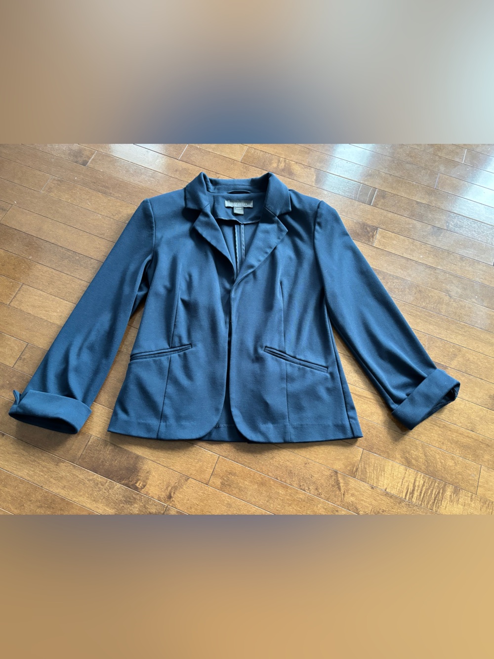 Suzy Shier Navy Blue Tailored Blazer